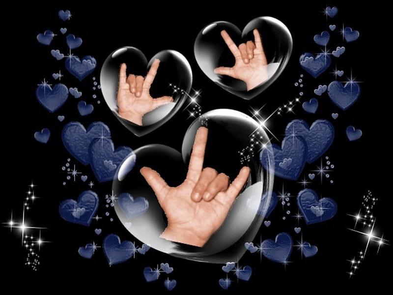 Premium Vector | International gesture of love i love you in international  sign language love support deaf people asl