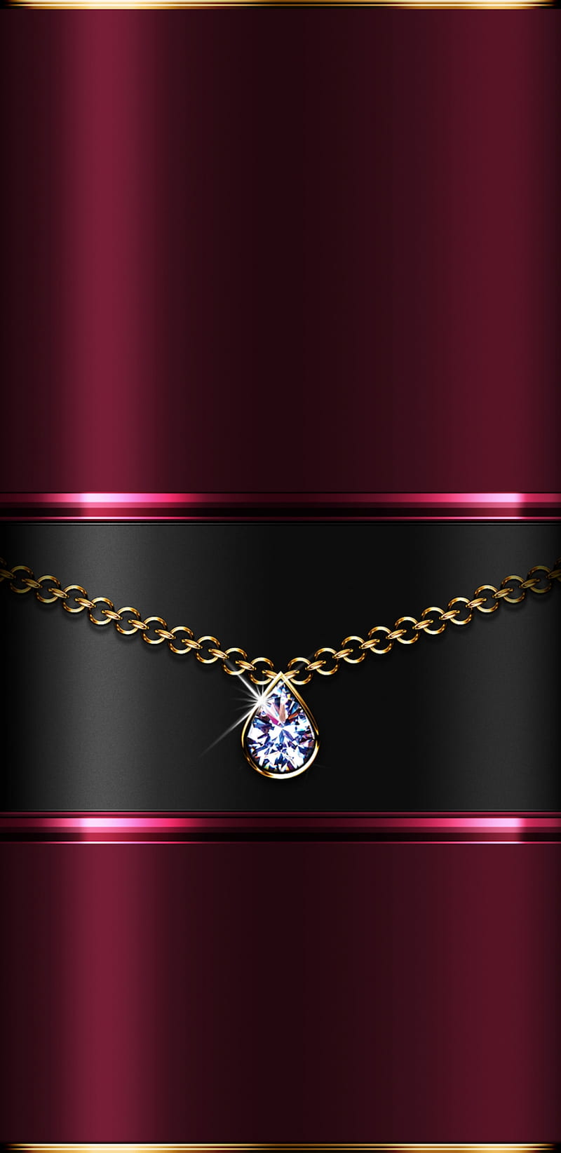 DiamondLuxury, luxury, bonito, diamond, pretty, red, gold, HD phone wallpaper
