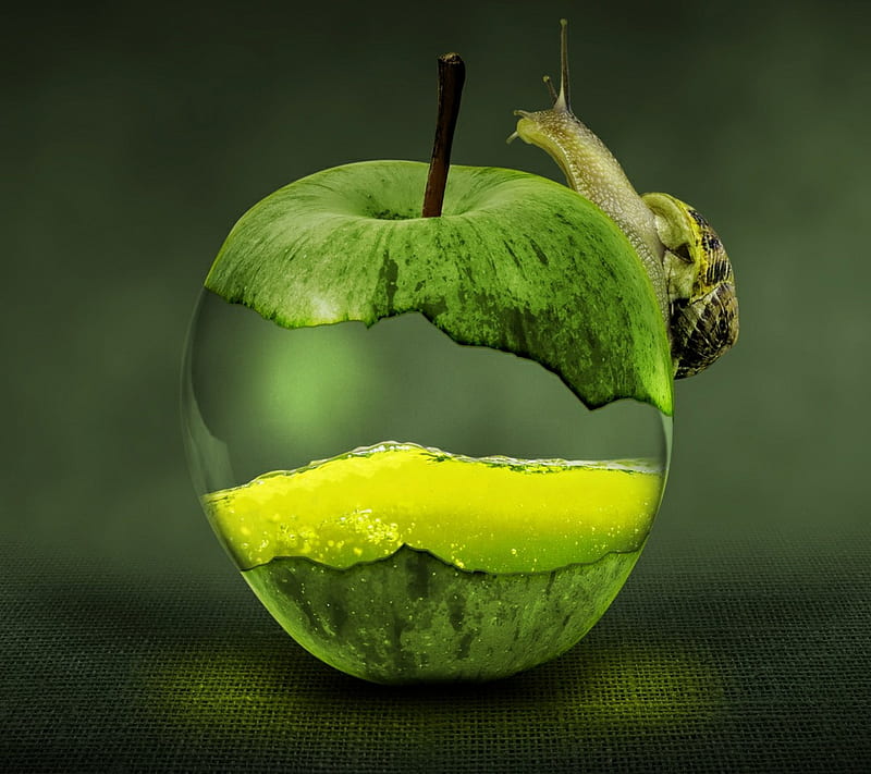 Green, apple, HD wallpaper