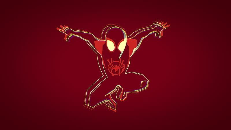 Minimalist Spiderman Into the Spider-Verse, HD wallpaper