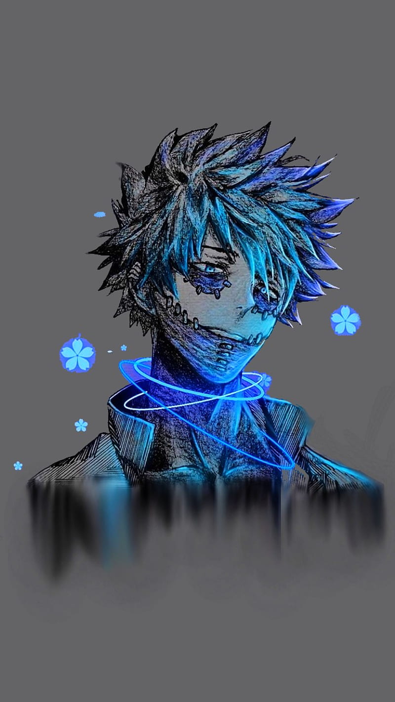 Dabi, anime, anime boy, My hell Akademia, drawing, fire, my hero academy, quirk, HD phone wallpaper