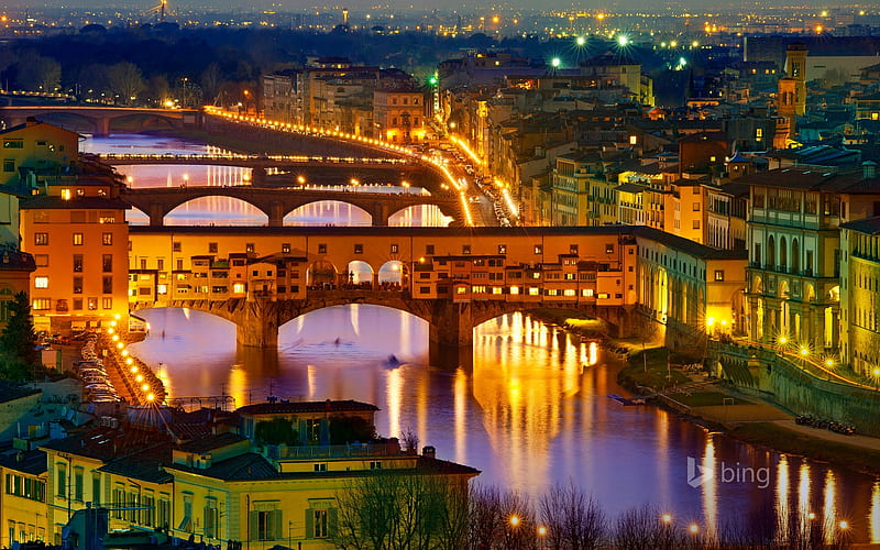 Ponte Vecchio a bridge in Florence Italy, Florence, in, Bridge, Italy, Ponte, Vecchio, A, HD wallpaper