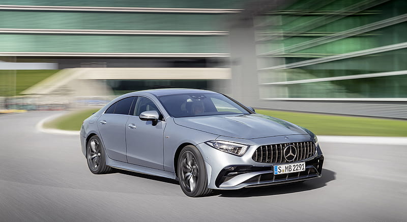 2022 Mercedes-AMG CLS 53 4MATIC+ (Color: Azur Light Blue) - Front Three ...