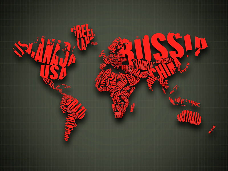 Our Red World Names Red World Letters Countries Map Hd Wallpaper Peakpx