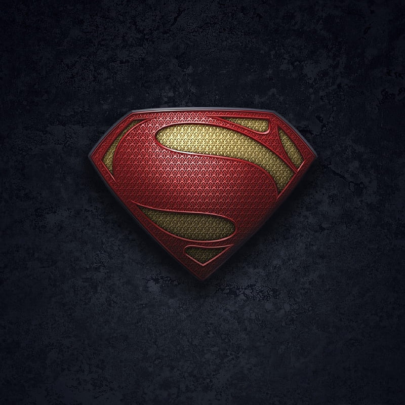 Man of Steel, hero, logo, metal, steel, superman, HD phone wallpaper