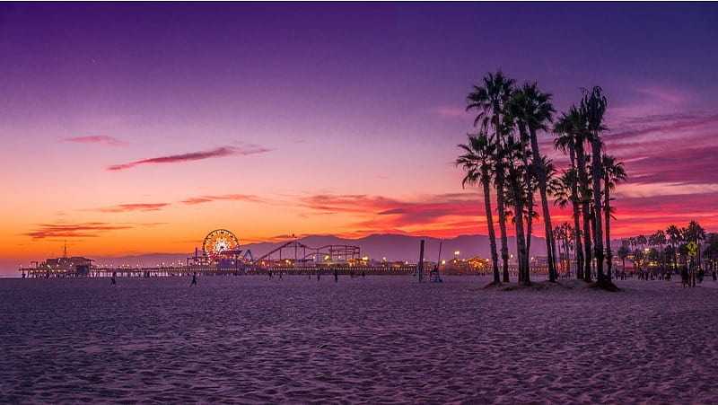 Santa Monica City California, HD wallpaper
