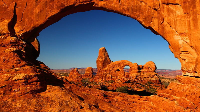 Arches National Park, USA, rocks, desert, arch, stone, landscape, HD wallpaper