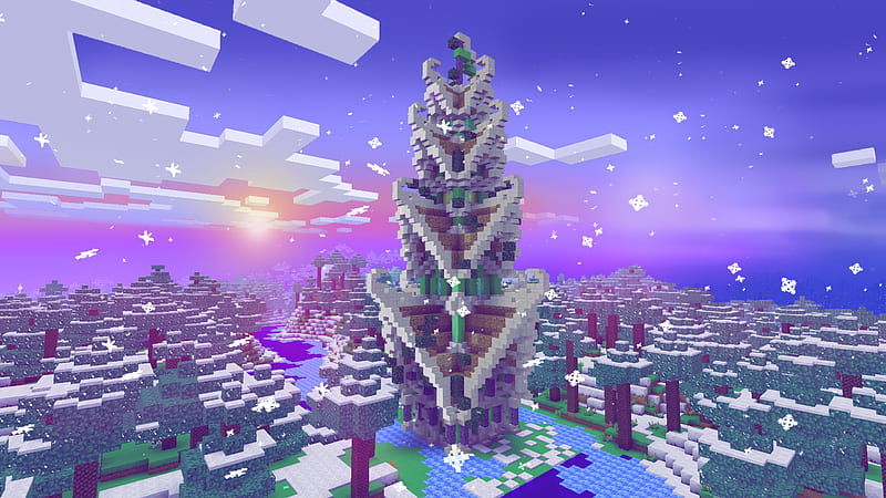 Colorful Christmas Tree in the Middle of Forest - RealmCraft Minecraft Clone, open world game, gaming, playgames, pixel games, mobile games, realmcraft, sandbox, minecraft, games action, game, minecrafters, pixel art, art, 3d building games, pixel, fun, adventure, building, 3d, minecraft, HD wallpaper