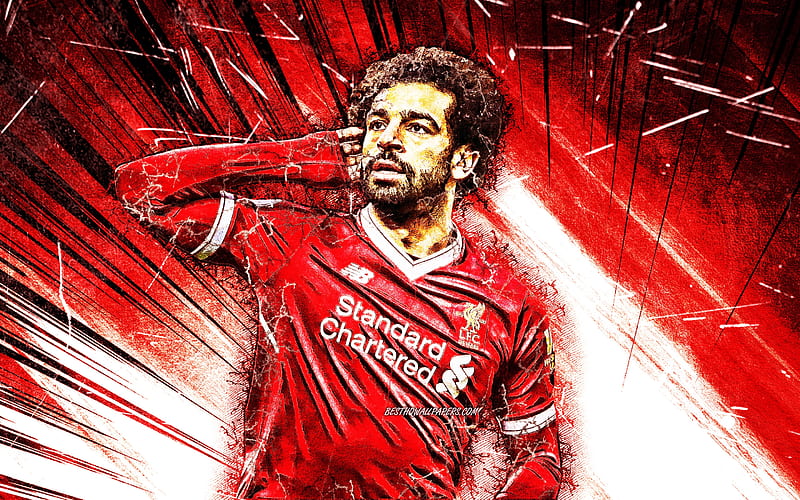Mohamed Salah, egyptian, lfc, mo salah, red, soccer, ynwa, sport, salah, liverpool, liverpool fc, football, HD wallpaper