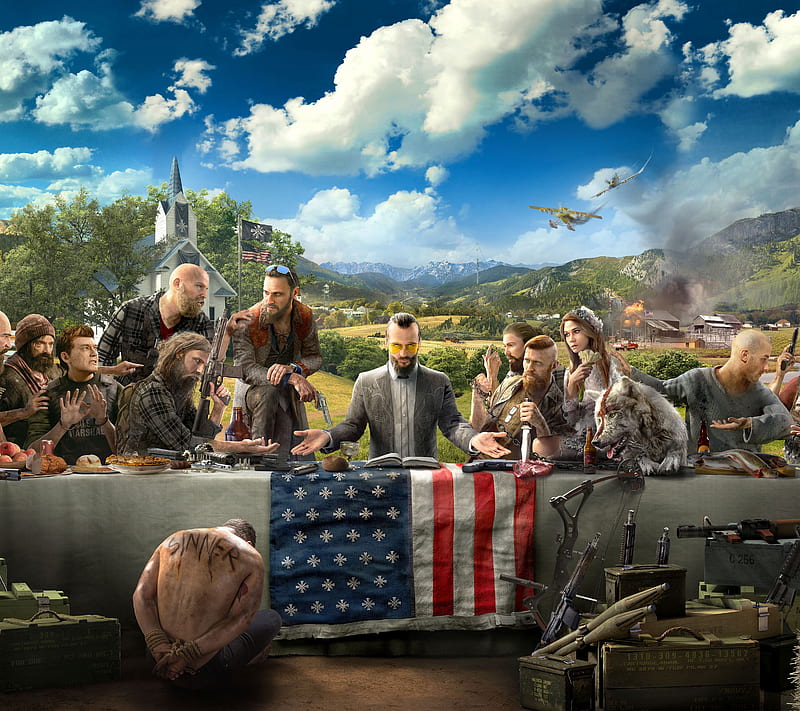 Far Cry 5, game, joseph seed, HD wallpaper