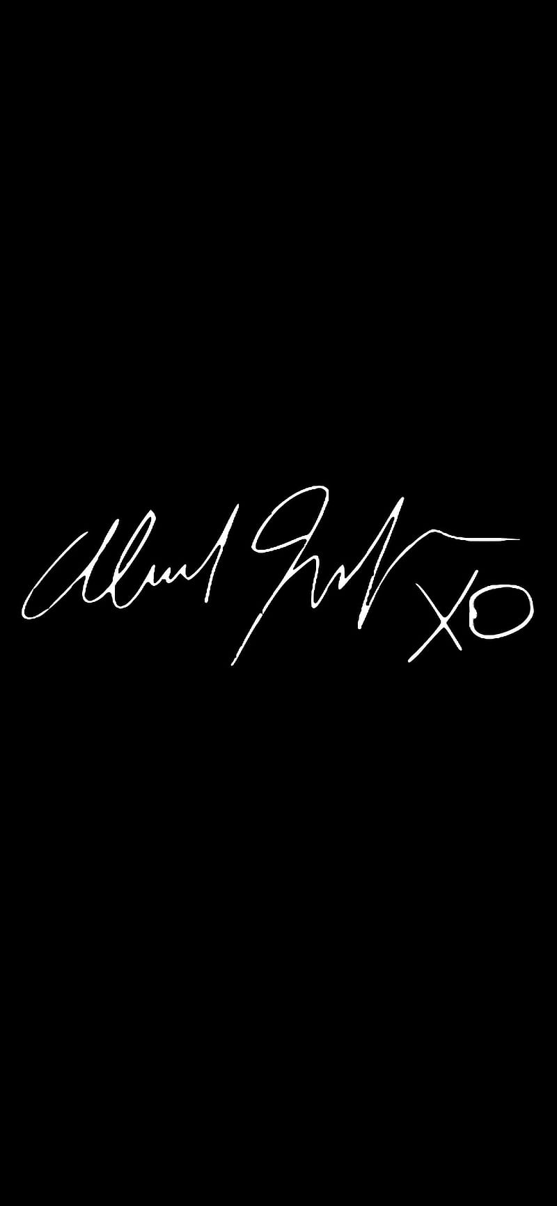 The Weeknd Signature, black, minimal, signature, the weeknd, HD phone wallpaper