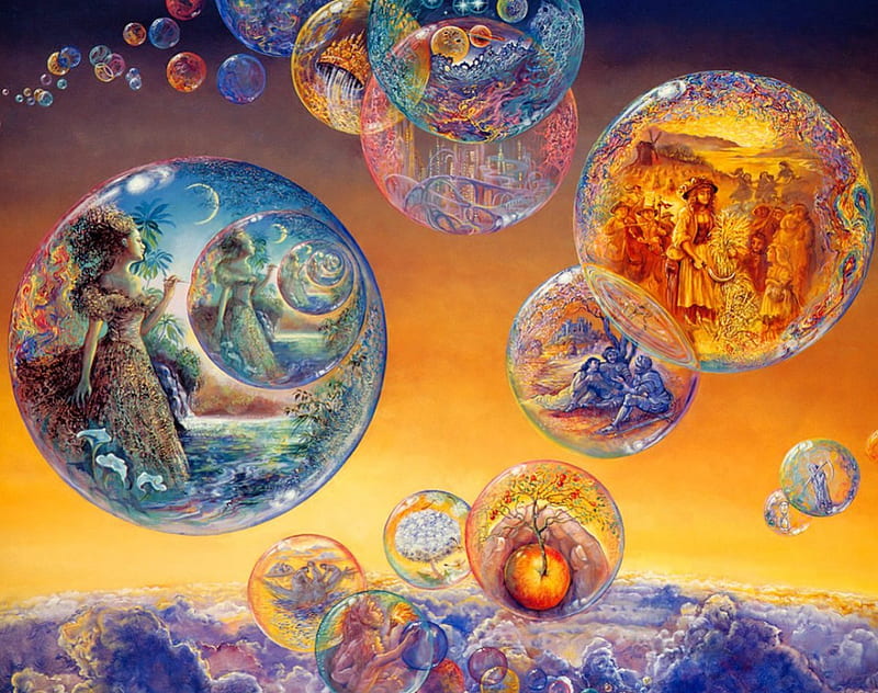 bubbles part4, color, sky, balls, HD wallpaper
