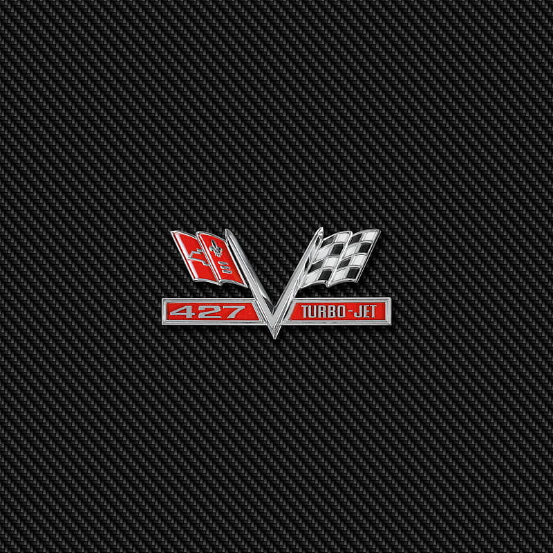 427 Turbo-Jet Carbon, badge, chevelle, chevy, emblem, logo, HD phone wallpaper