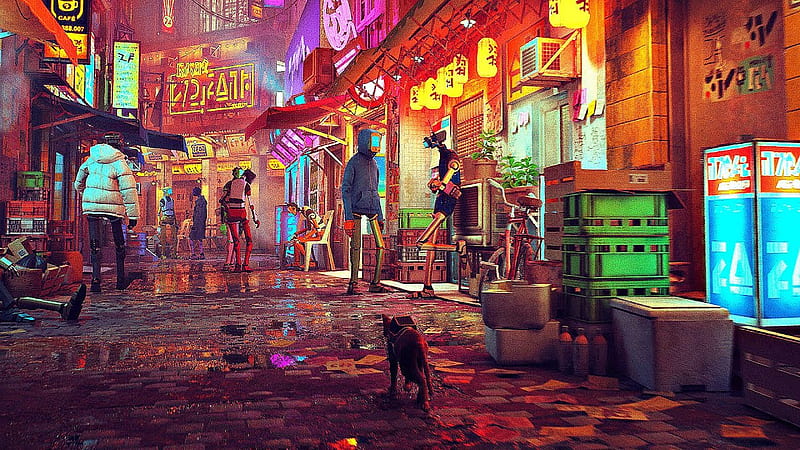 STRAY Gameplay Walkthrough (2022) Cat Game, HD wallpaper