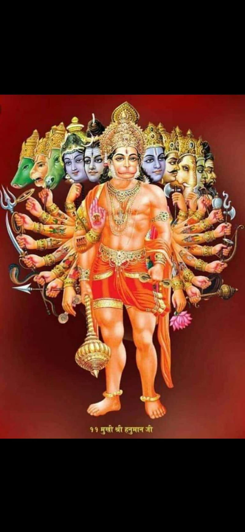 Hanuman, 11 mukh hanuman, hanumaji, HD phone wallpaper | Peakpx