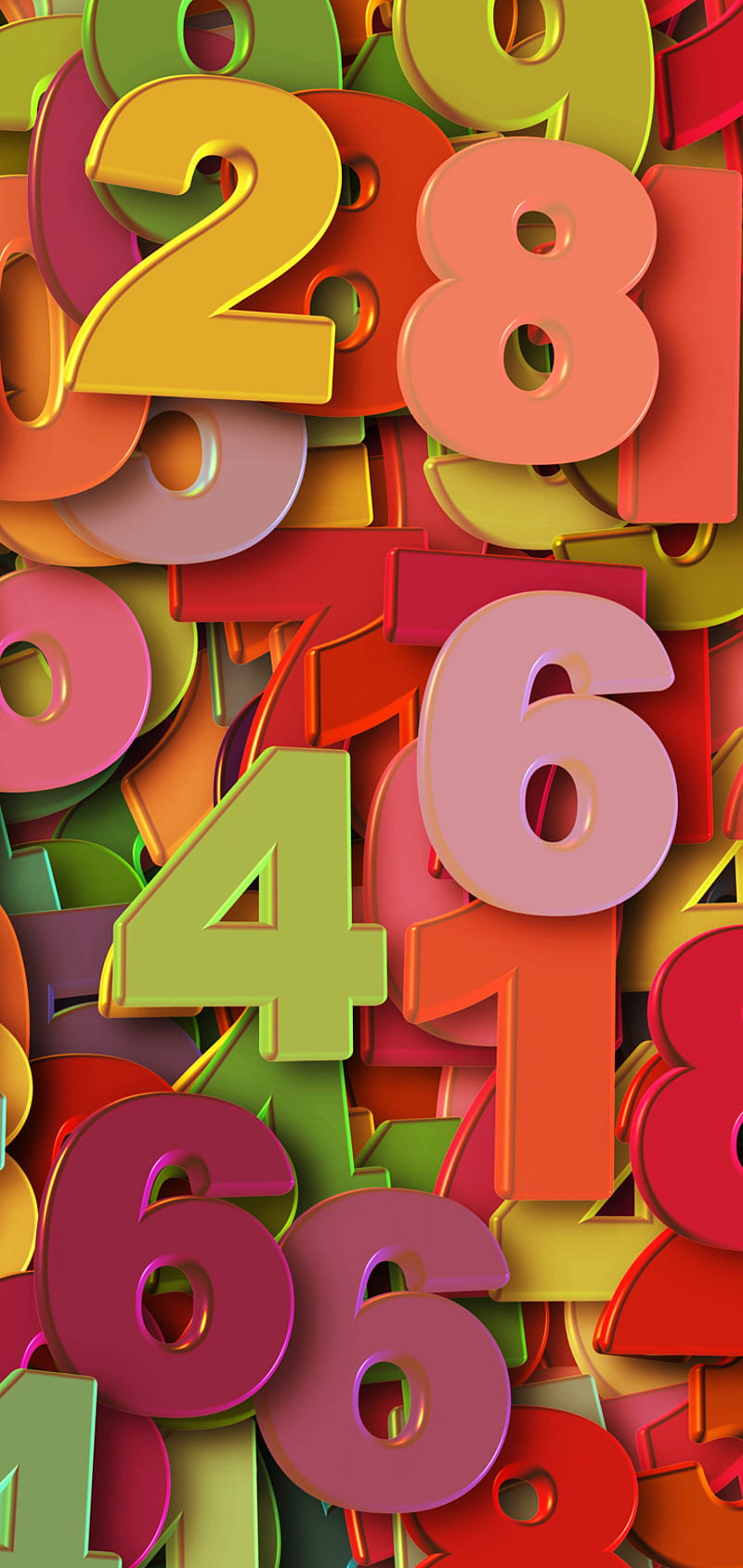 Numeric Colorful 2, numbers, HD phone wallpaper