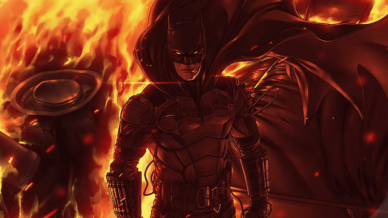 batman #ios16 #wallpaper #cool #fire #firewallpaper #batmanwallpaper
