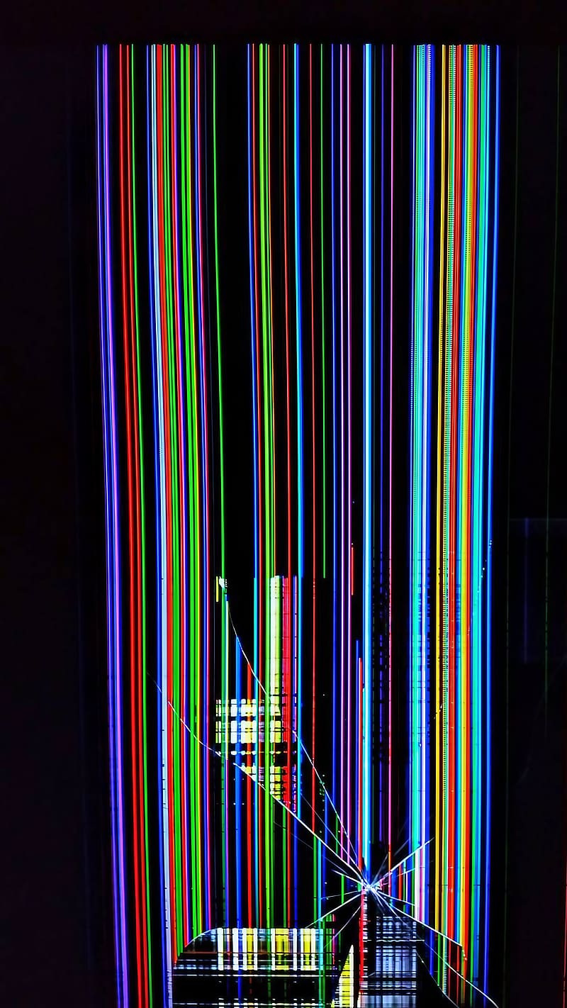 Mobile Broken, Display Damage, colorful, HD phone wallpaper