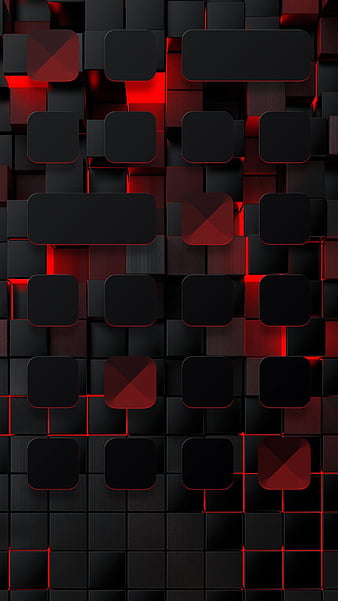 Red, red, black, amoled, oled, flux, iphone, android, best, new, cubs, HD phone wallpaper