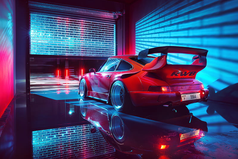 Porsche Red , porsche, carros, behance, HD wallpaper