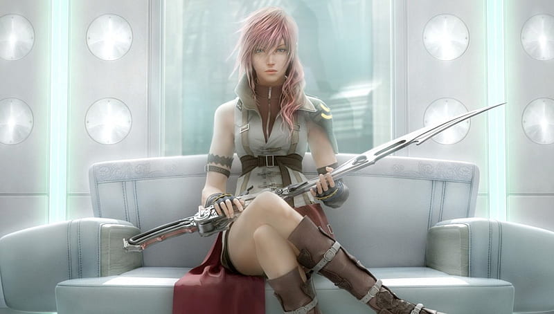Lightning, Claire Farron, anime, video game, manga, Final Fantasy XIII, HD wallpaper