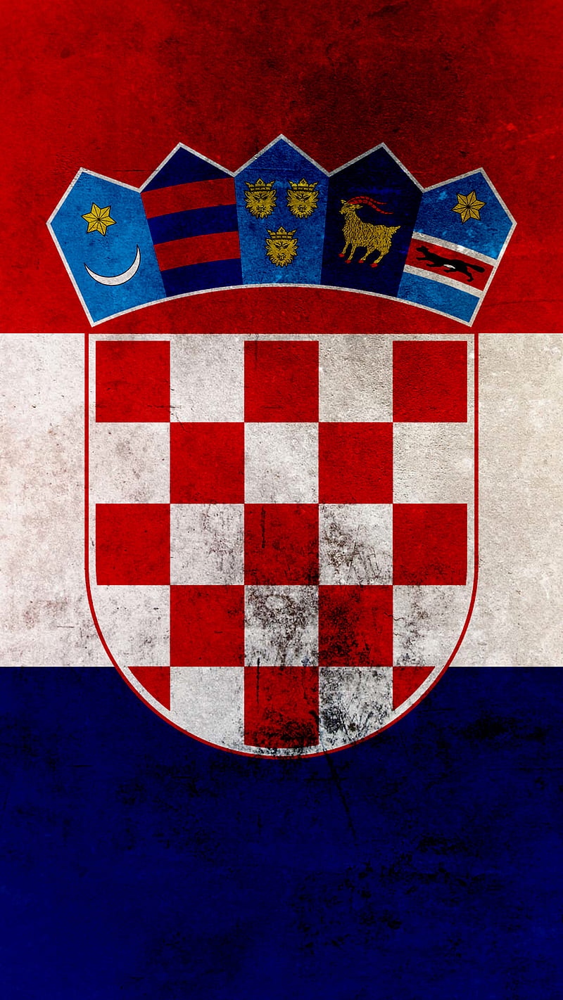 Flag of Croatia, europe, grunge, HD phone wallpaper