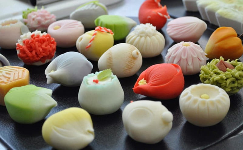 Wagashi ❀◠‿◠ Traditional Sweets of Japan, japan, Wagashi, Food, Sweets, HD wallpaper