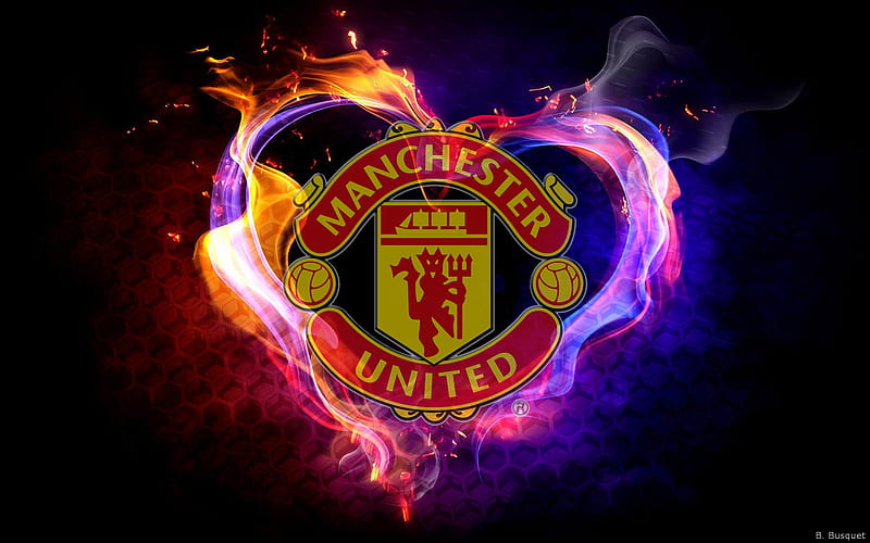 Manchester United F.C., Logo, Soccer, Club, Sport, Emblem, Man United, United, love, Manchester United, heart, Manchester, Football, HD wallpaper