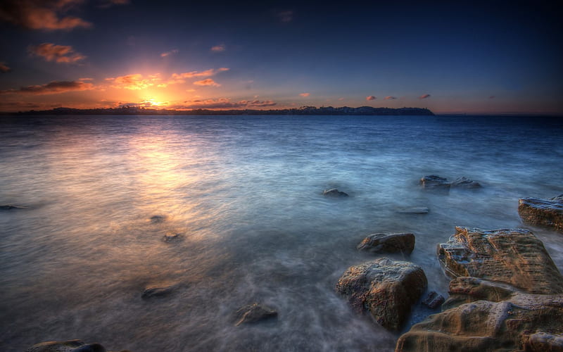 Auckland Attractions - Maori Bay sunset, HD wallpaper