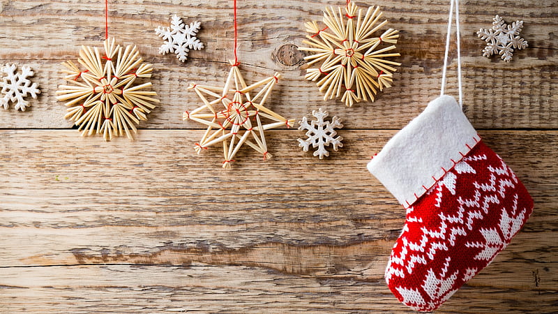 Merry Christmas!, red, snowflake, deco, craciun, christmas, wood, card, HD wallpaper