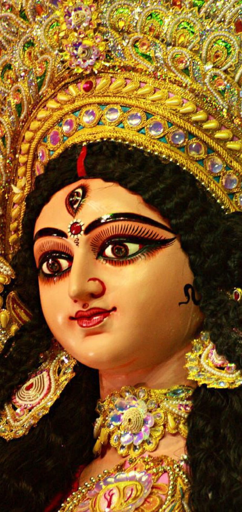 Maa Durga Devi Hd Wallpaper: Divine Grace For Your Desktop