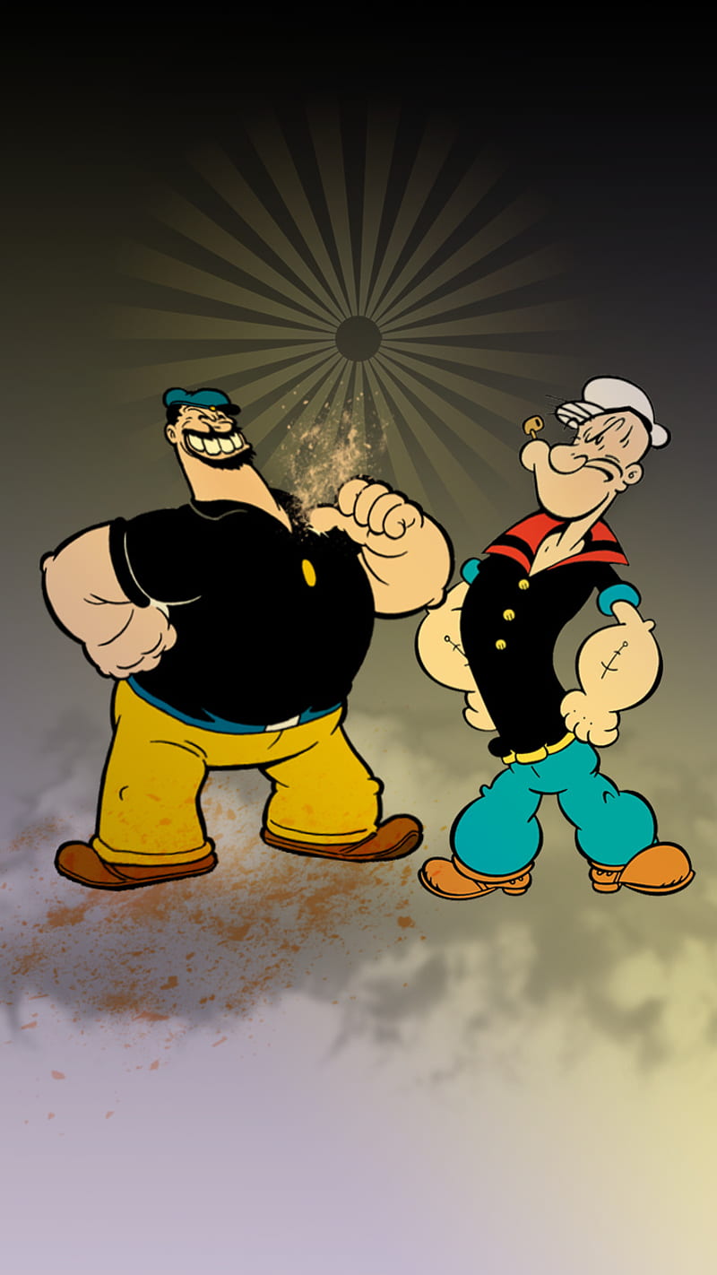 Popeye and Brutus, brutus, cartoon, popeye, popeye the sailor man, HD phone  wallpaper | Peakpx