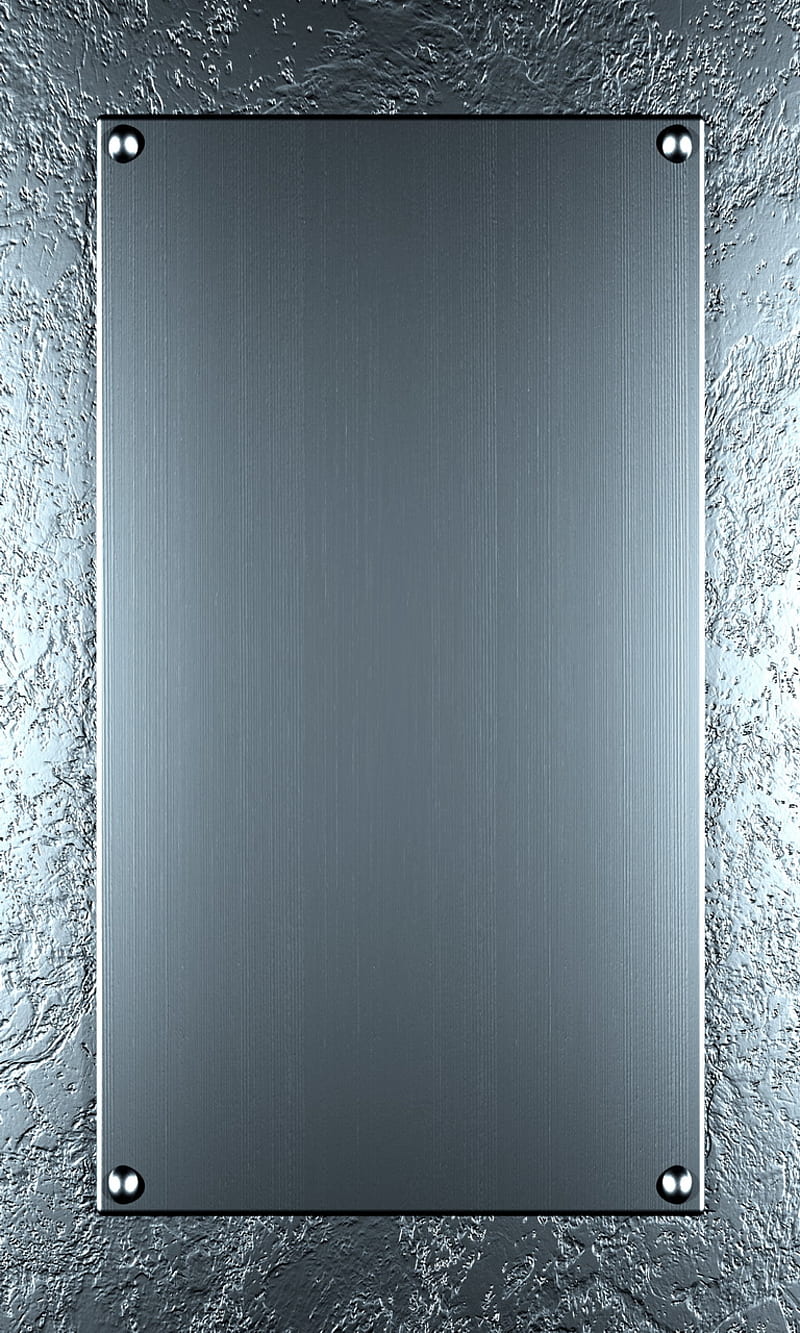Metal Plate, abstract blue backgrund, metal steel plate, HD phone wallpaper