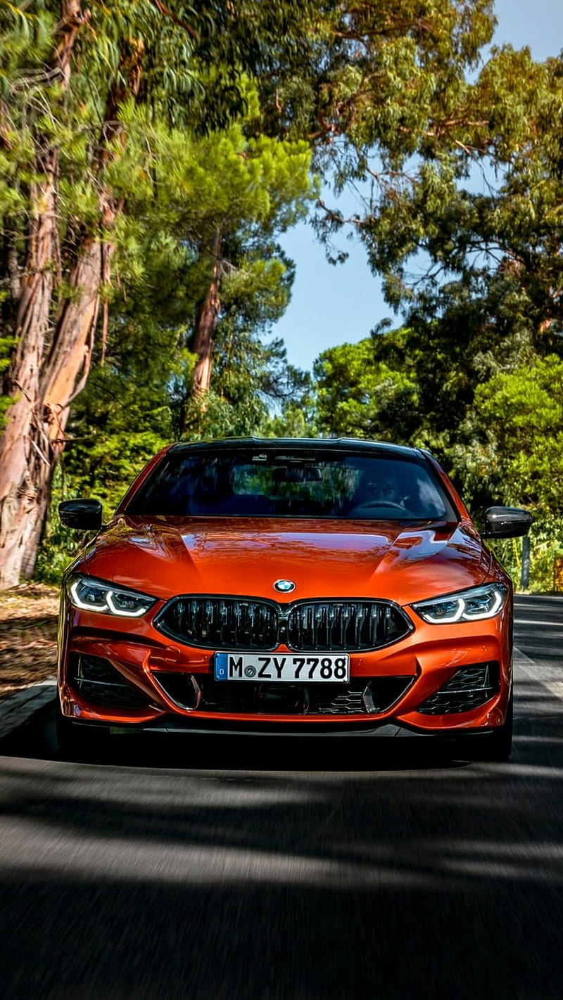 BMW 8 series, 2018, 2019, 8series, fast, orange, HD phone wallpaper | Peakpx