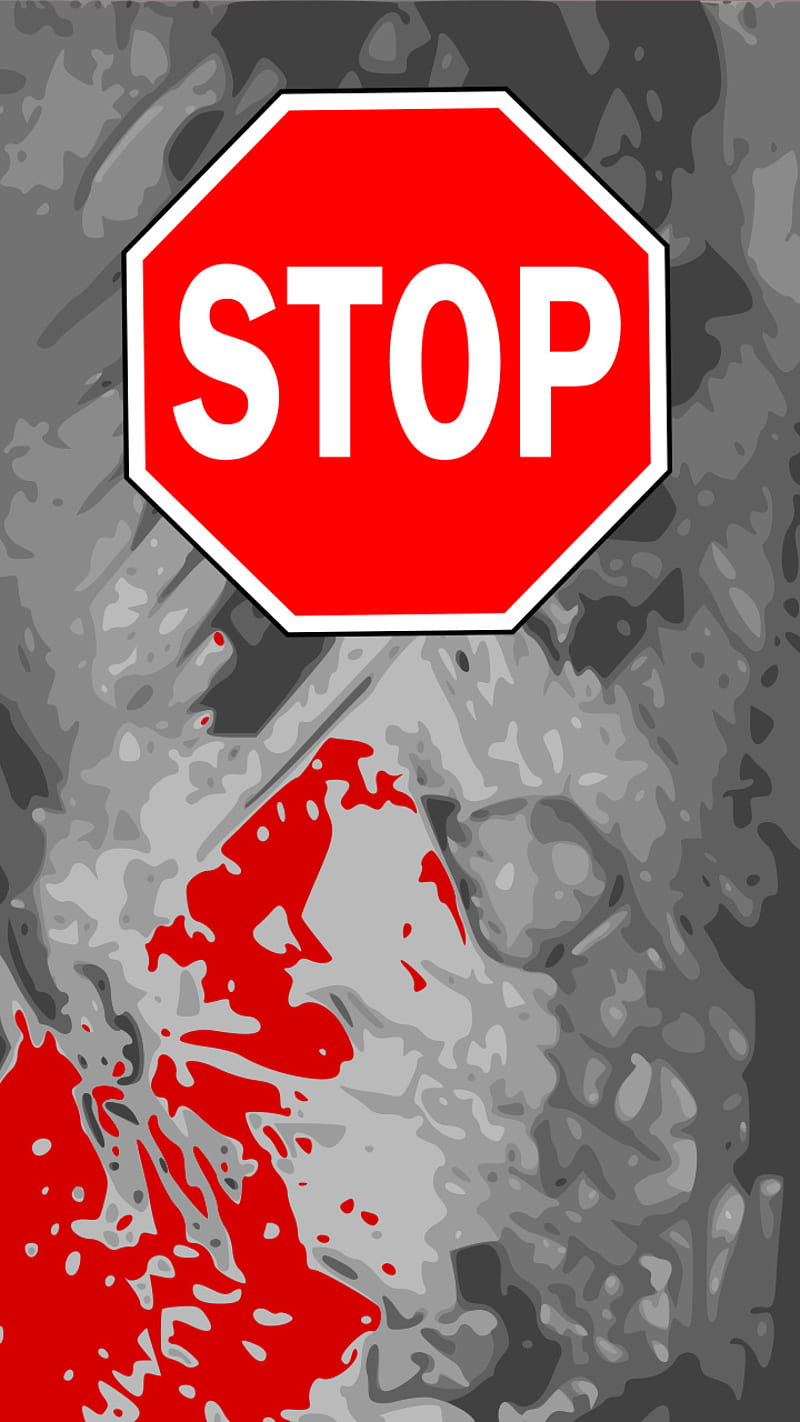 Stop Abstract Android Gris Iphone Metal Red White Windows Hd Mobile Wallpaper Peakpx