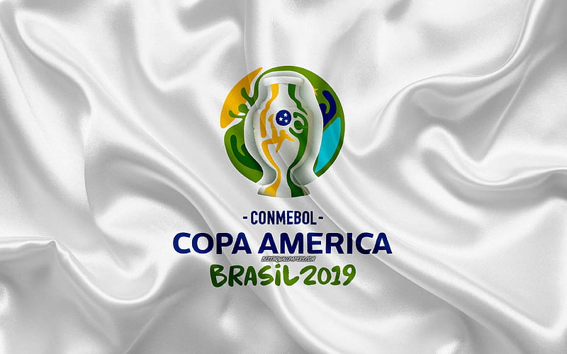 CONMEBOL Copa América Brasil 2019, football, emblem, copa america, flag, soccer, conmebol, copa, copa america 2019, sport, 2019 copa america, logo, symbol, HD wallpaper