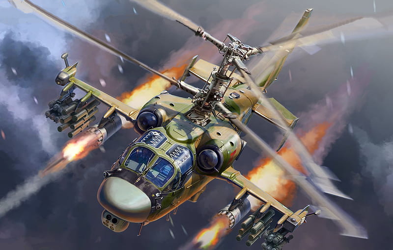Military Helicopters, Kamov Ka-52 Alligator, Aircraft, Attack Helicopter, Helicopter, Kamov Ka-52, HD wallpaper