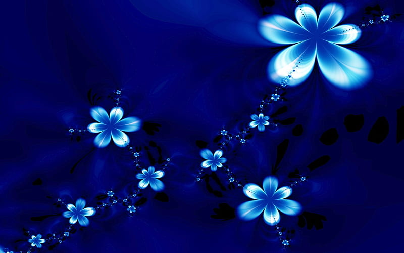 720P free download | BLUE FLOWER DESIGN, flower, desenho, white, blue ...