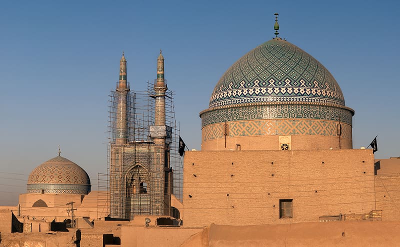 Mosque, Iran, Mausoleum, Religious, Roknedin Mausoleum, Yazd, Jame Mosque Of Yazd, Mosques, HD wallpaper