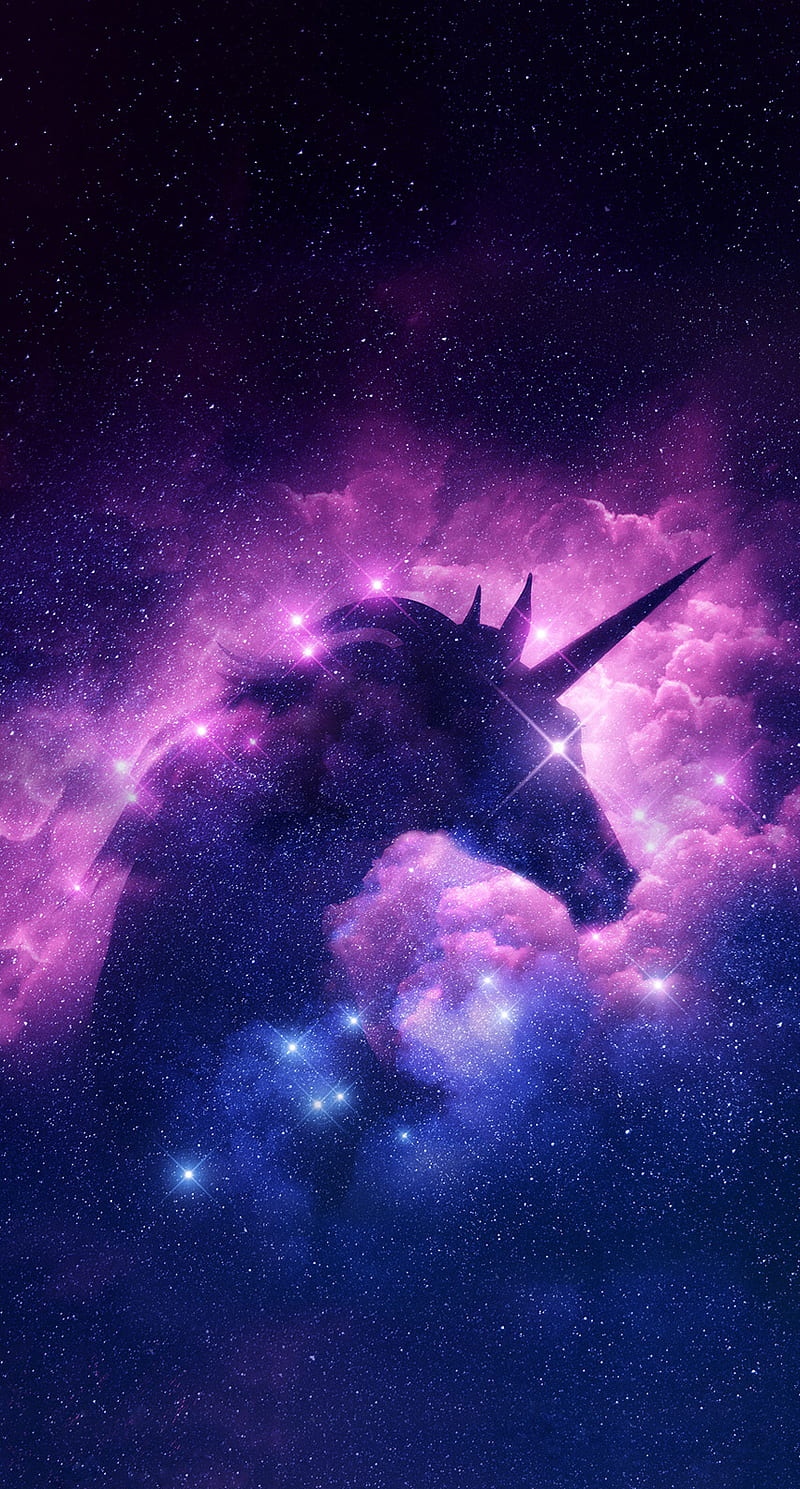 Unicorn, purple, purple blue, HD phone wallpaper