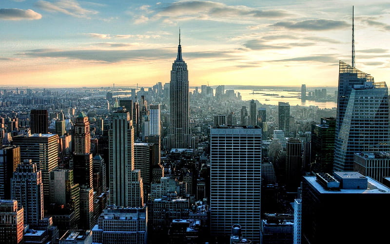 New York City Empire State Building-City graphy, HD wallpaper