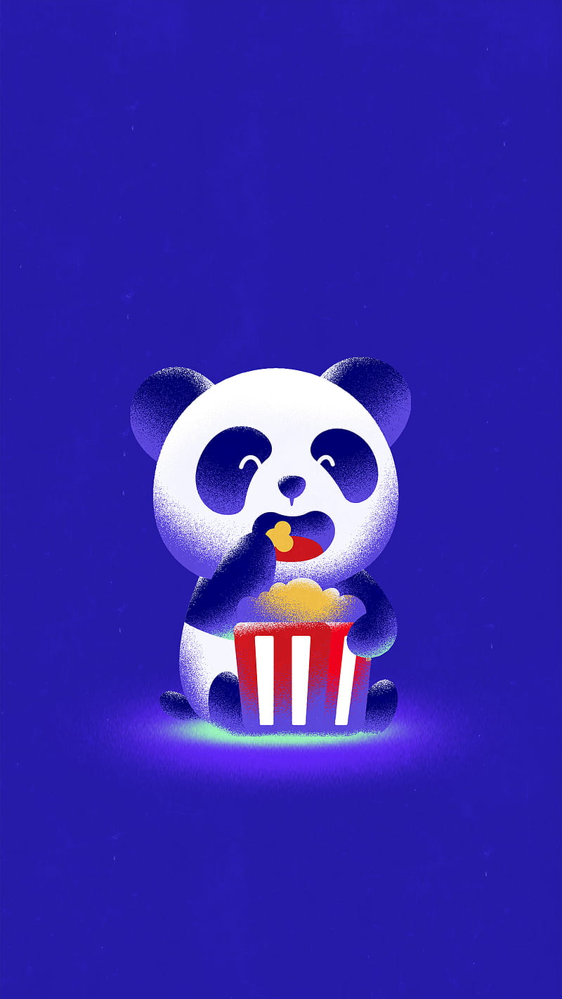 Hello panda, animal, blue, cute, desenho, funny, illustration, panda,  texture, HD phone wallpaper | Peakpx