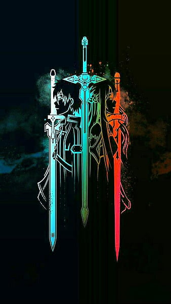 Kirito X Asuna Sword Sword Art Online Art Online Black Hd Phone Wallpaper Peakpx