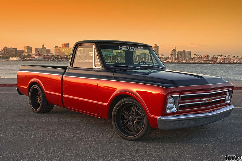 Classic Chevy C Gm Black Red Bowtie HD Wallpaper Peakpx