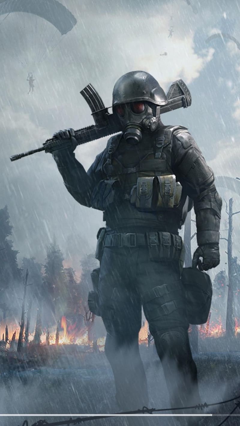 Bgmi Background, Rainy Effect, war game, HD phone wallpaper