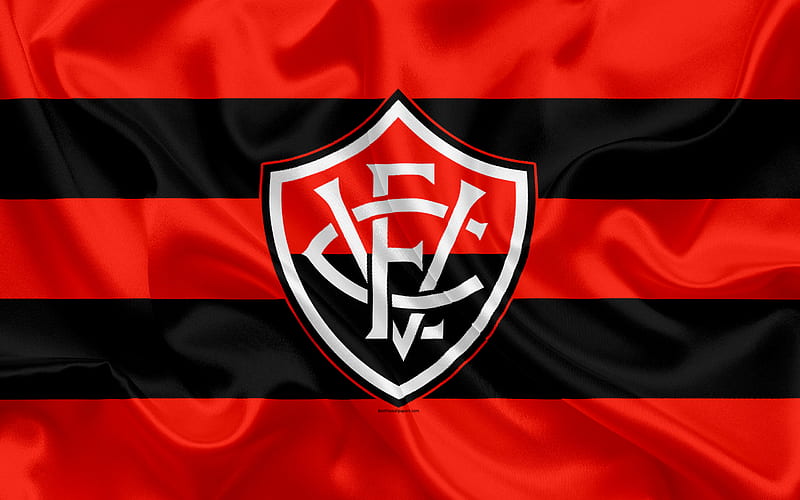 Vitoria FC, Brazilian football club, emblem, logo, Brazilian Serie A, football, Salvador, Bahia, silk flag, HD wallpaper