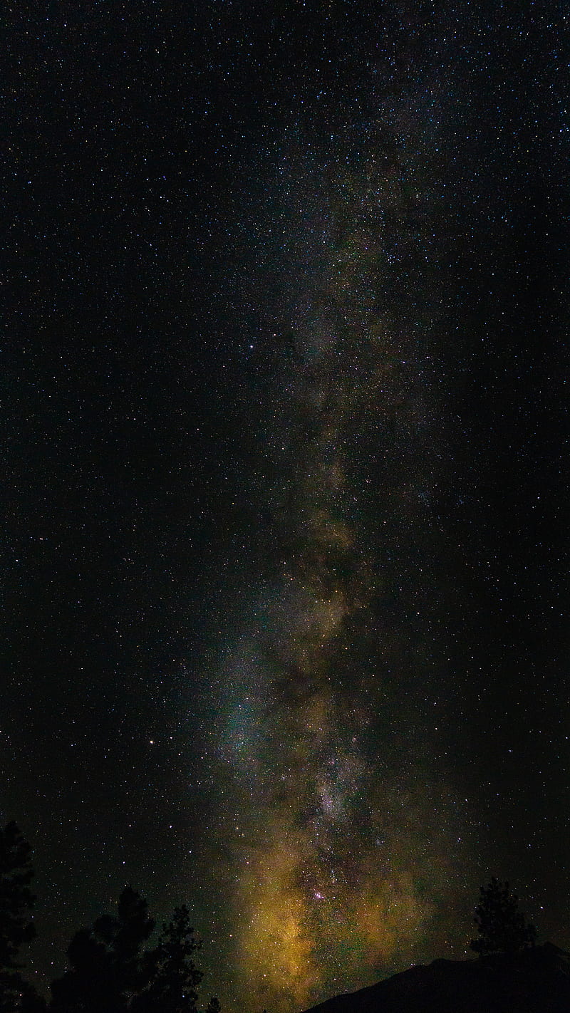 starry sky, night, milky way, stars, astronomy, HD phone wallpaper