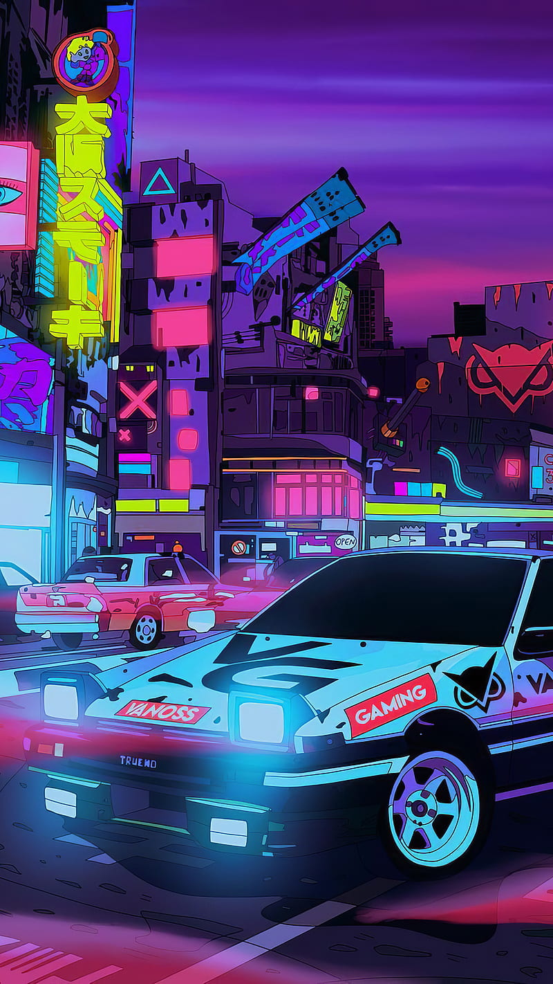 Cyberpunk Girl Gazing Into The Neon Abyss Of Tomorrow Wallpaper,HD