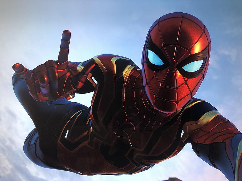 Spiderman Iron Stark Suit, spiderman-ps4, spiderman, superheroes, games, 2018-games, ps-games, HD wallpaper