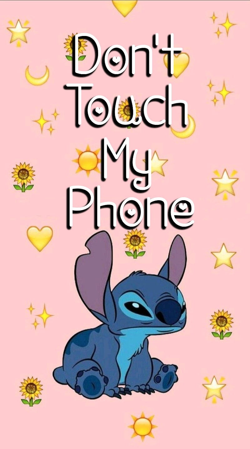 Download Cute Aesthetic Stitch Touch My Phone Wallpaper  Wallpaperscom